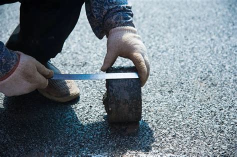 measure asphalt thickness new driveway|normal thickness of asphalt driveway.